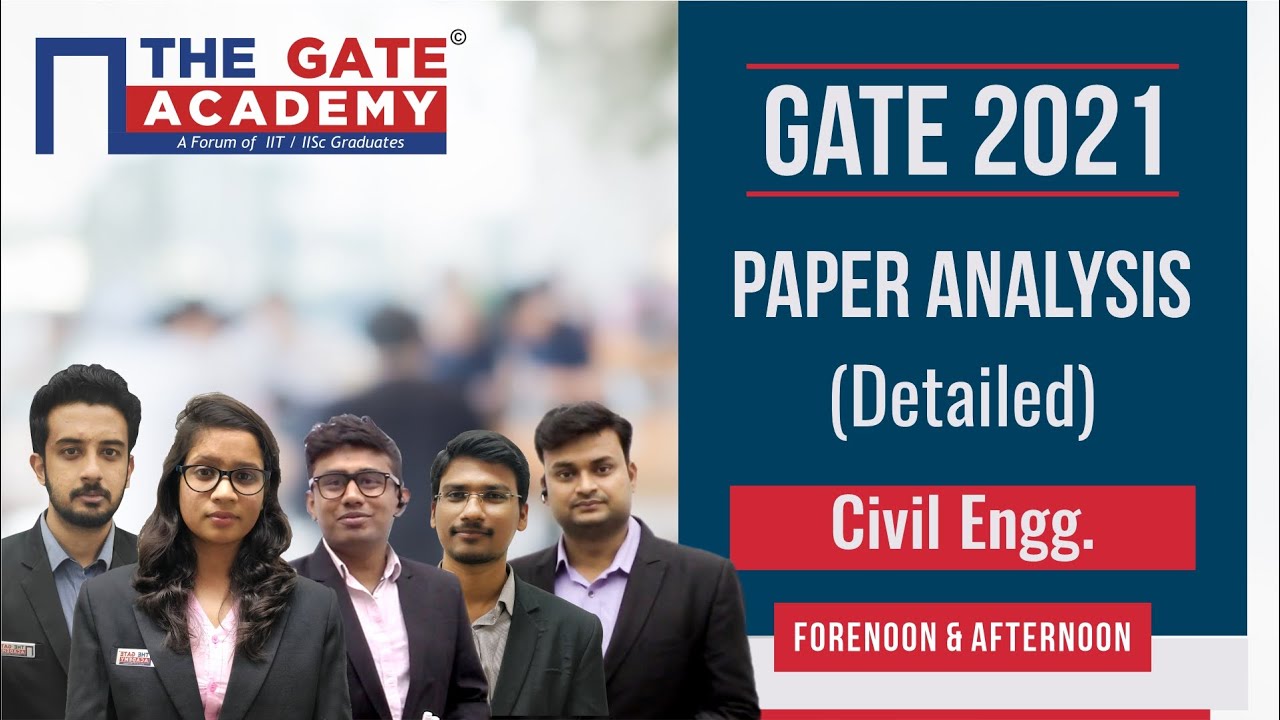 GATE 2021 Exam Analysis | Civil Engineering (CE-1, CE-2) | Difficulty Level,Cut Off Marks,Weightages
