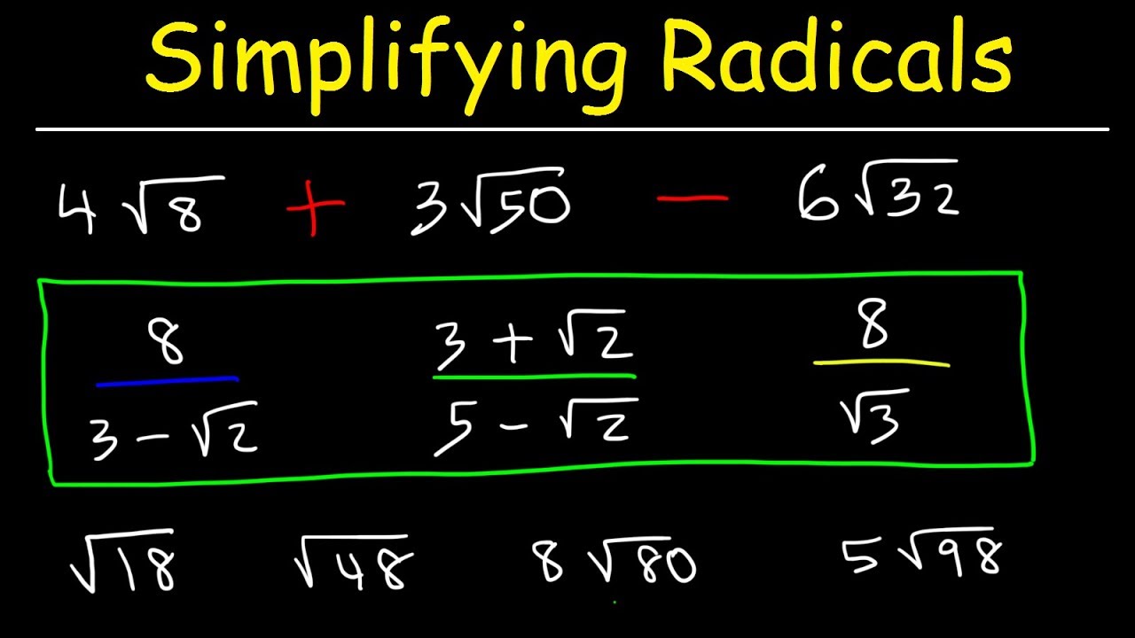 How To Simplify Radicals