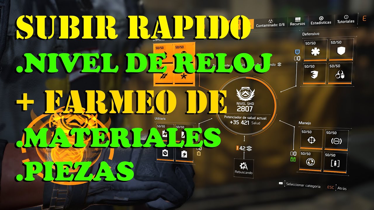 The Division 2 Subir Rapido Nivel de Reloj x Min/Quickly Raise Clock Level x Minute