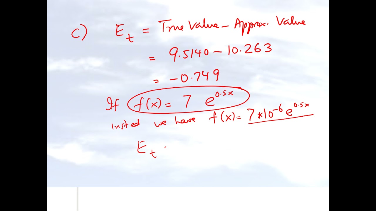 Chapter 01.02: Lesson: Quantifying Errors: True Error