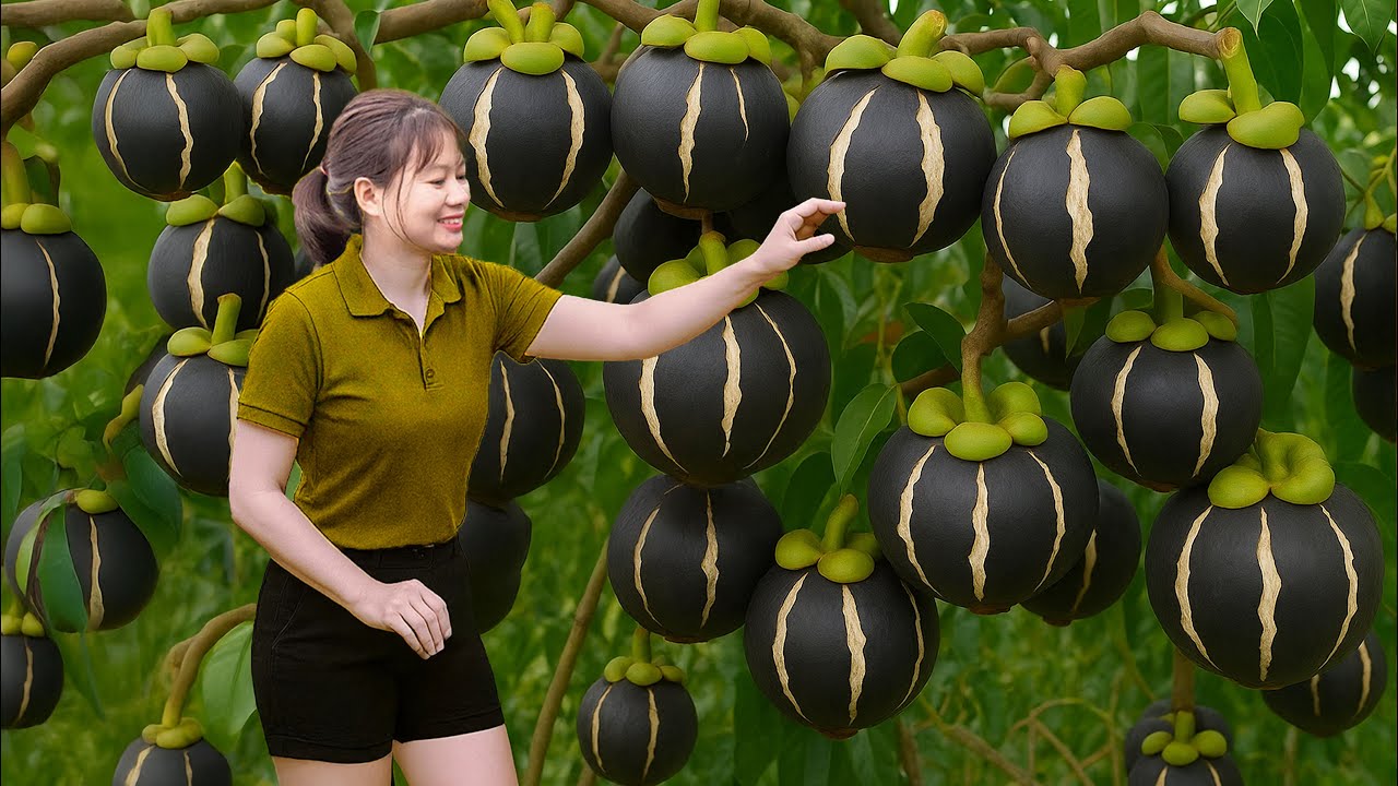 Mangostão ROXO ENORME! | Colheita satisfatória para vender no mercado