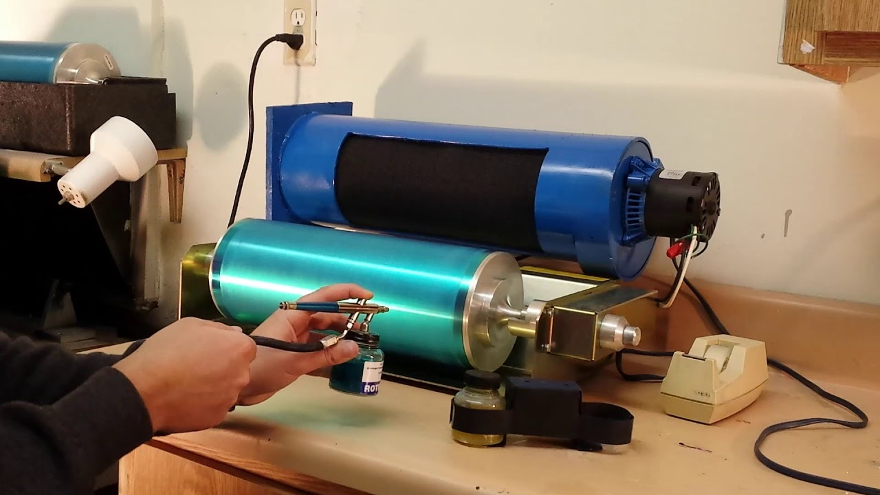 Coating large drums with Rotby Drum Coating