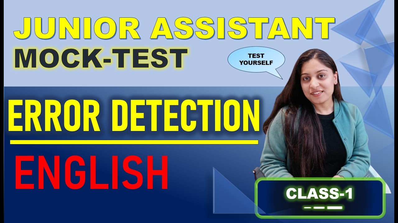 JUNIOR ASSISTANT | MOCK TEST - 01 | ENGLISH