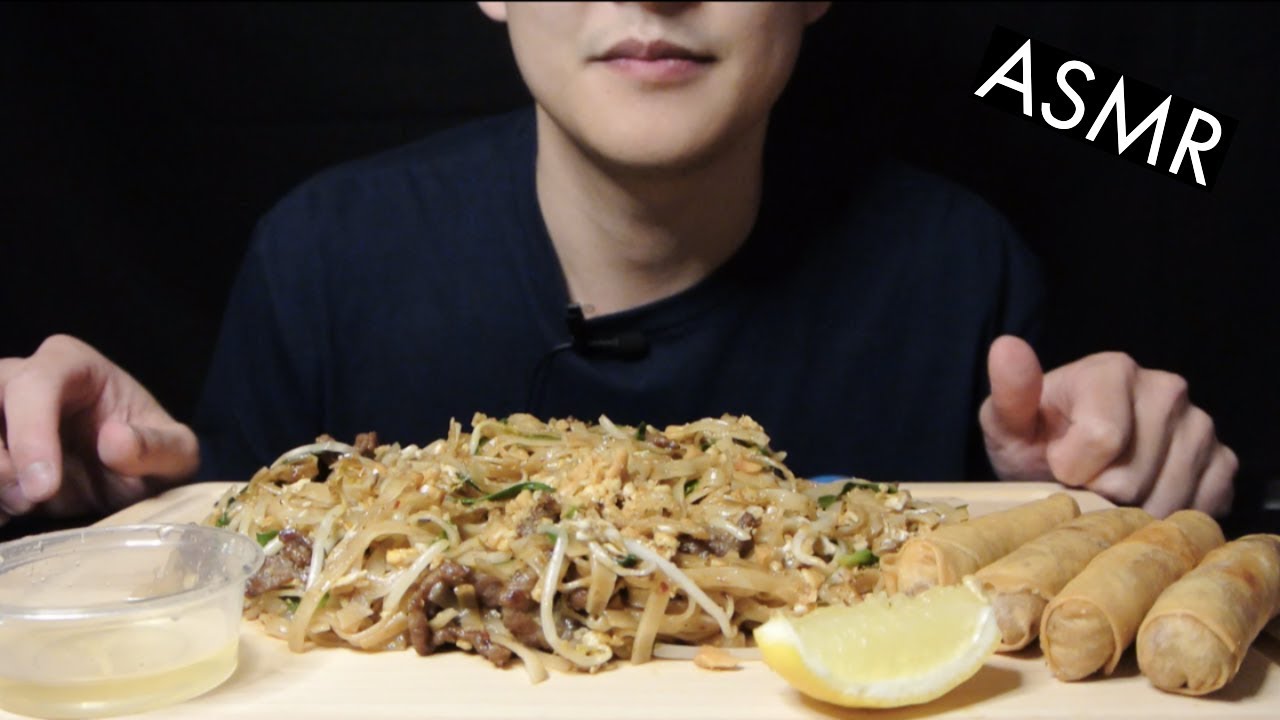 [ASMR] PAD THAI NOODLES | EATING SOUNDS | (No Talking)
