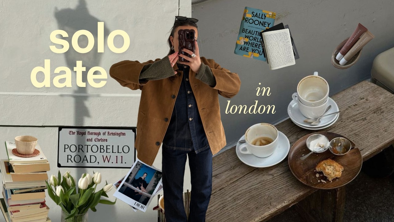 cosy solo day in london 🎧 romanticising life, shopping in nottinghill, getting a massage, self care