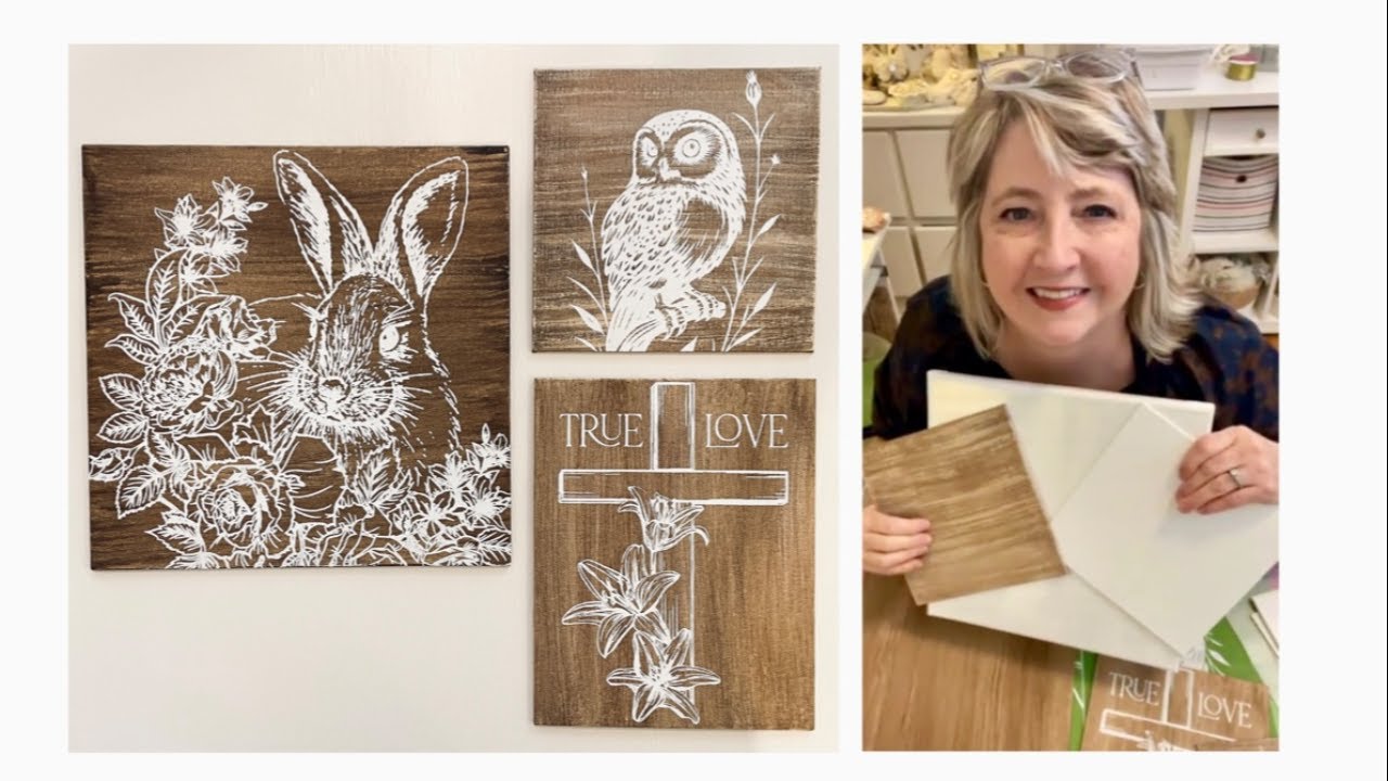 Faux Farmhouse Wood Signs Made From Inexpensive Stretched Canvases