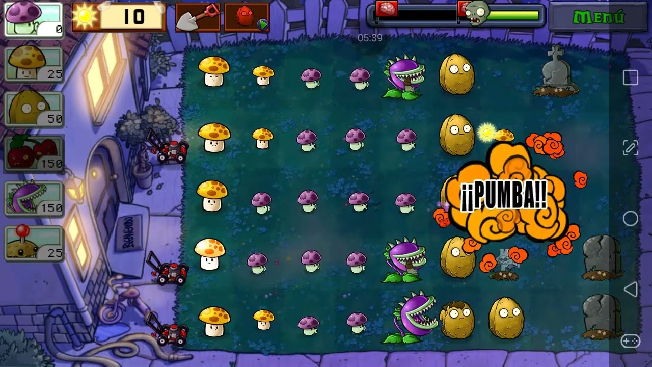 Jugando pvz free XD