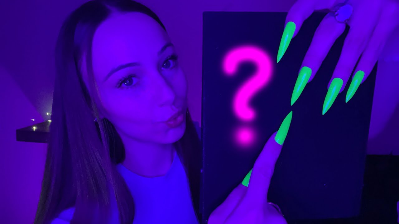 ASMR Glow in the Dark Tracing ✎💚 guess the word 💚