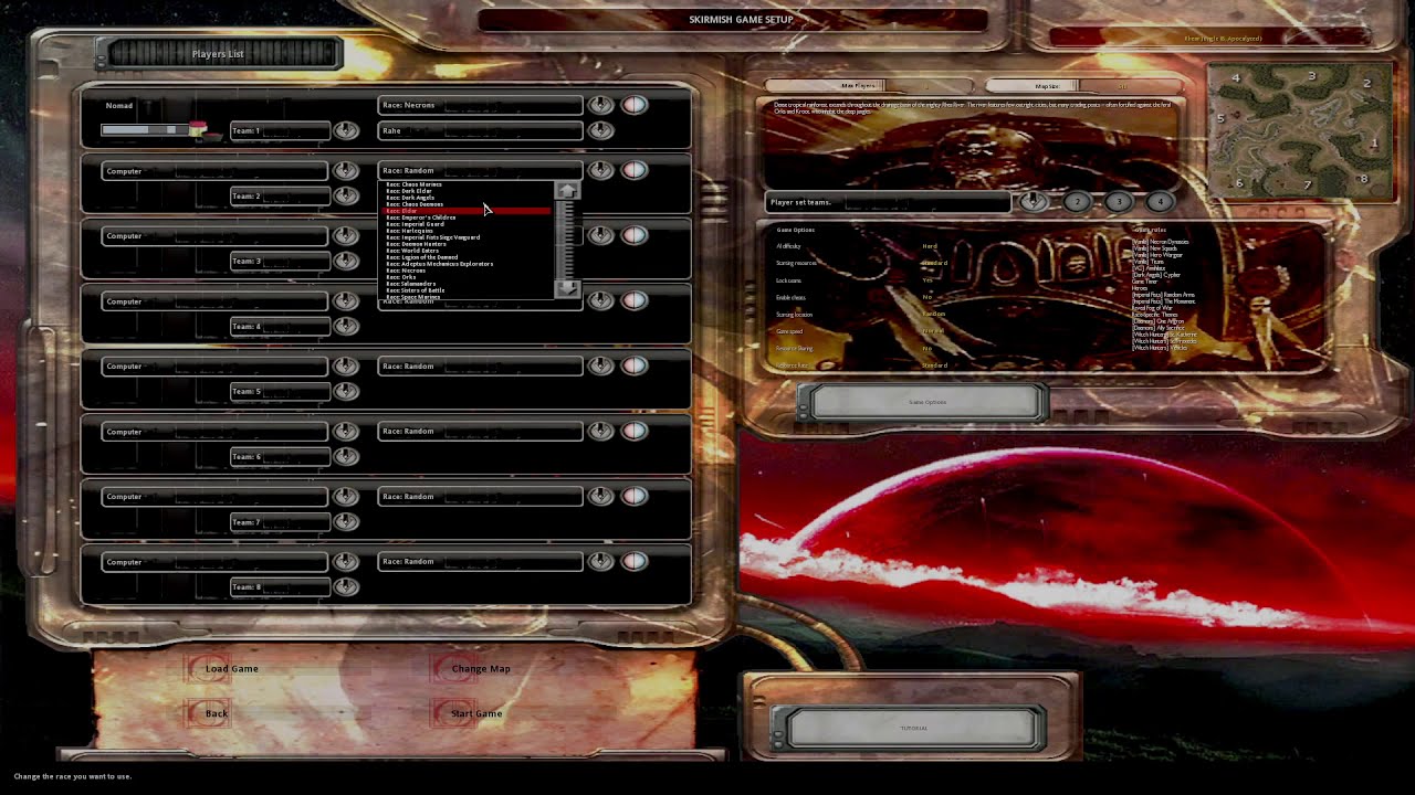Warhammer 40k Dawn of War Unification mod 5.9 - Necron gameplay
