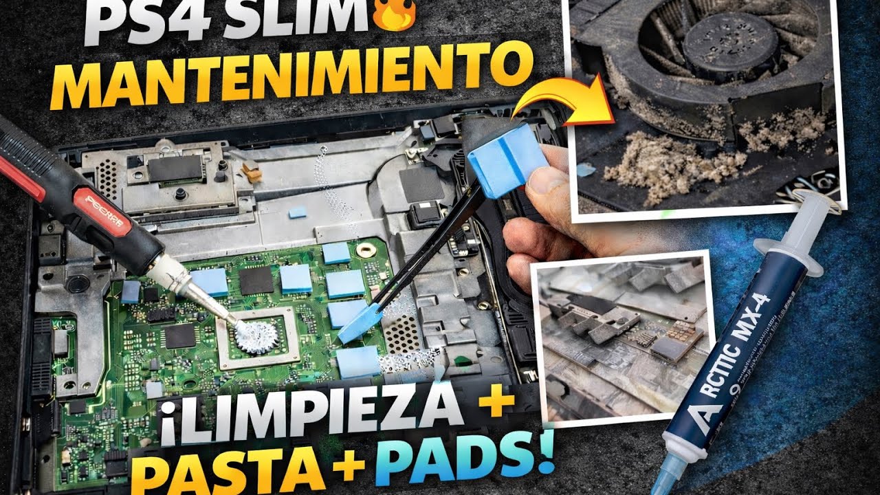 PS4 Slim 🔧 Desmontaje, Limpieza y Cambio de Pasta Térmica | Tutorial Completo