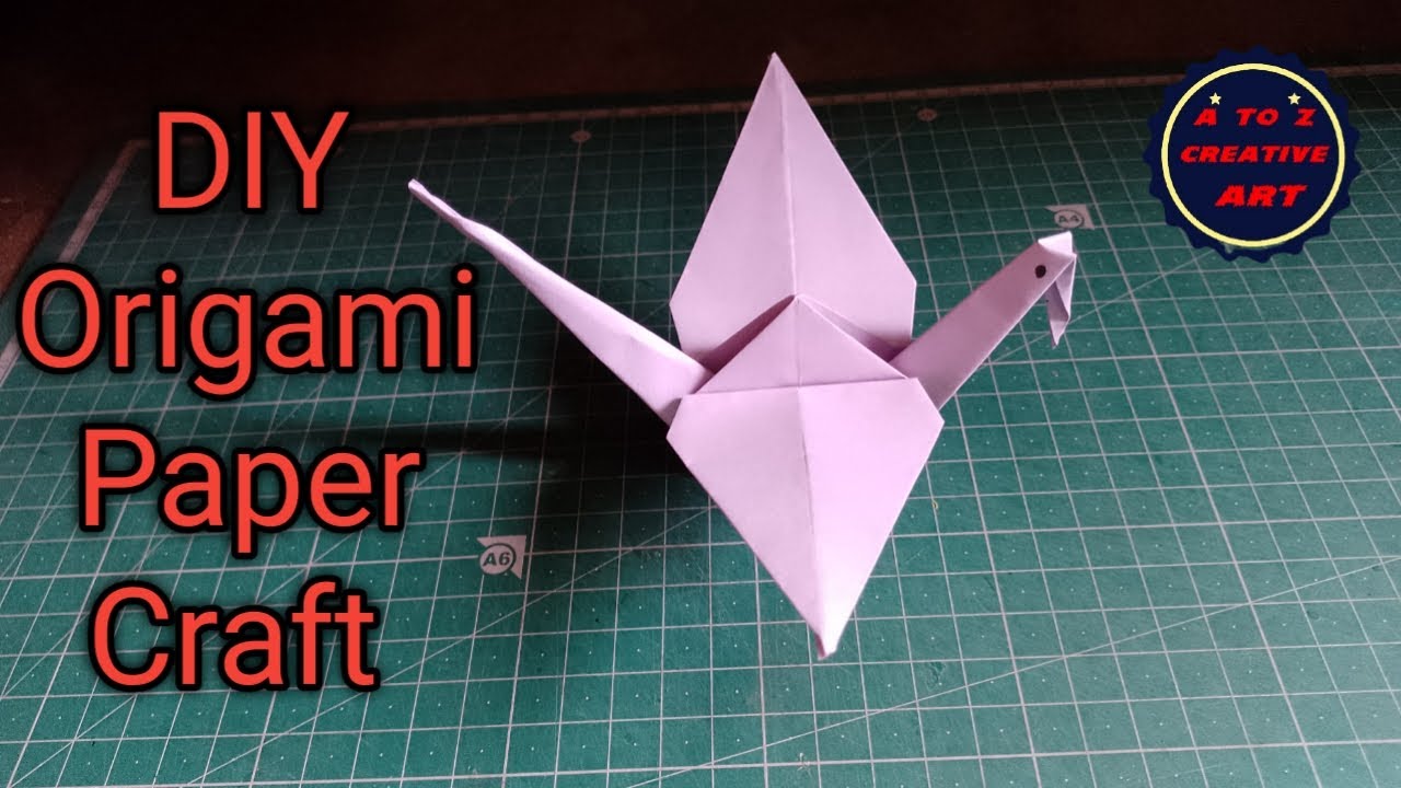 How To Make A Paper Crane / Origami Crane / Easy Step By Step Tutorial / Origami Paper Craft
