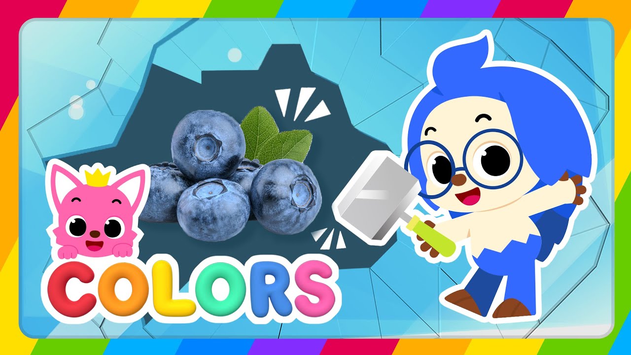 Yum Yum Hungry Hogi looks for fruits | Blue |  Learn Colors for Kids | Pinkfong & Hogi