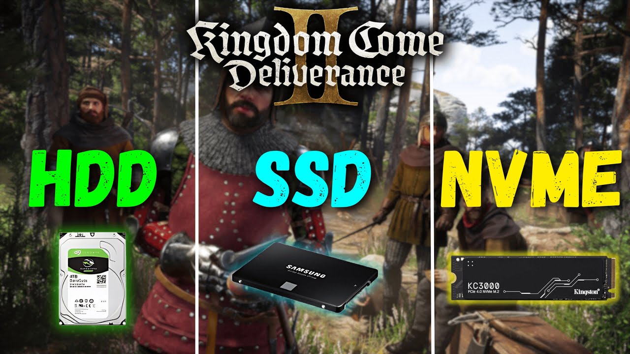 HDD против SSD против M.2 NVMe - Kingdom Come: Deliverance 2 | Требуется ли SSD?