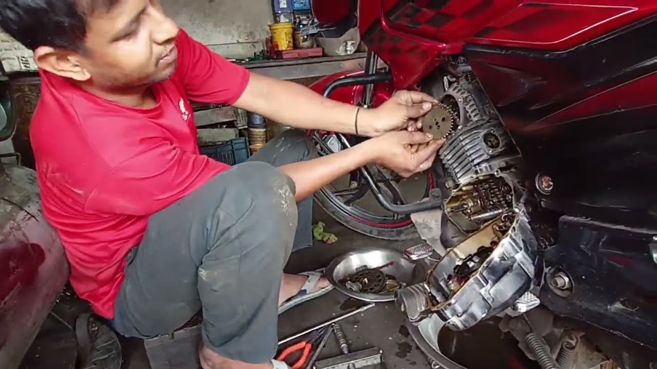 Hero glamour bs4 fi timing chain change || glamour timing chain change