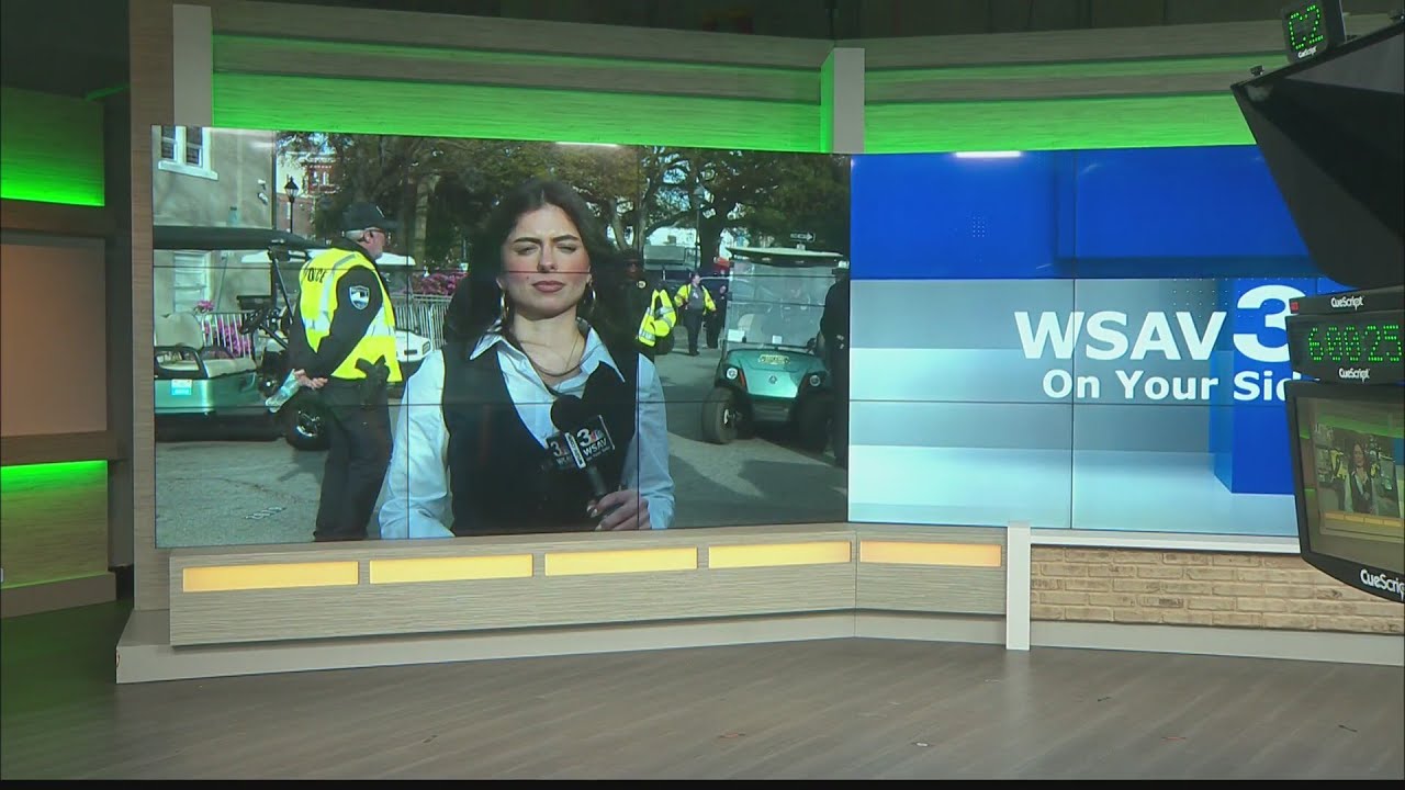 Полиция Саванны провела для телеканала WSAV экскурсию по местам проведения мероприятий в День Свя...