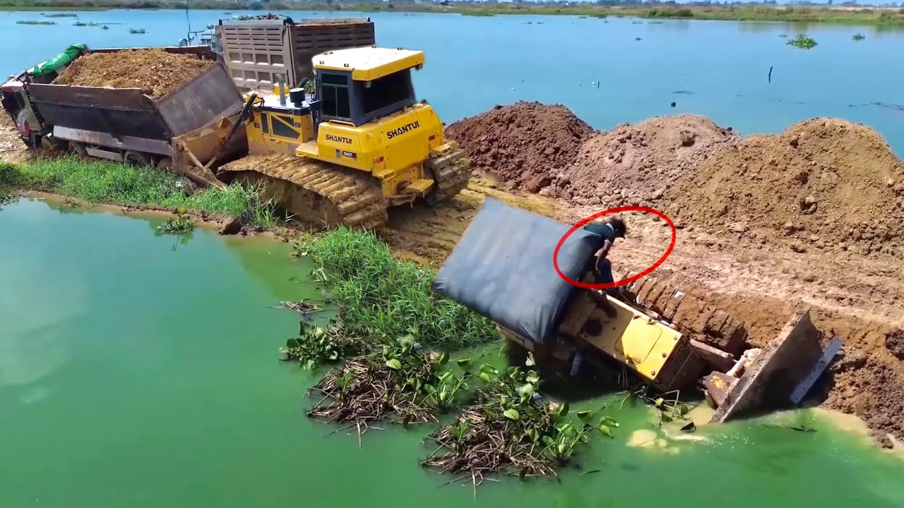 Mix Technical Saving - Incredible Rescue Bulldozer, Dump Trucks Sinking!