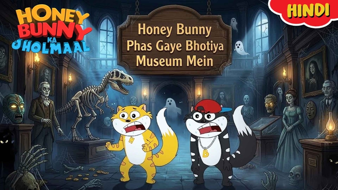 Honey Bunny फंस गए bhootiya Museum में | Gags In Hindi | Kids Show|Funny Video | Animation Video