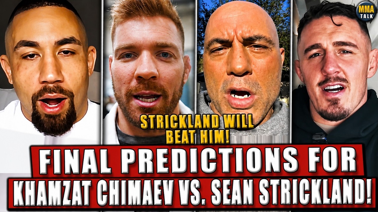 FINAL PREDICTIONS for Khamzat Chimaev vs. Sean Strickland (DDP, Whittaker, Aspinall, Rogan & more)