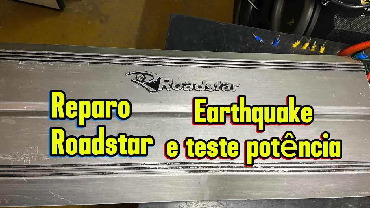 Reparo roadstar earthquake RS-10000.1D e teste de potência e fator de amaciamento. 