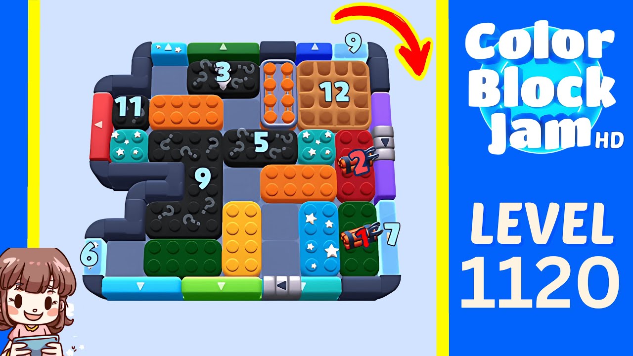 Color Block Jam Level 1120 Solution Walkthrough