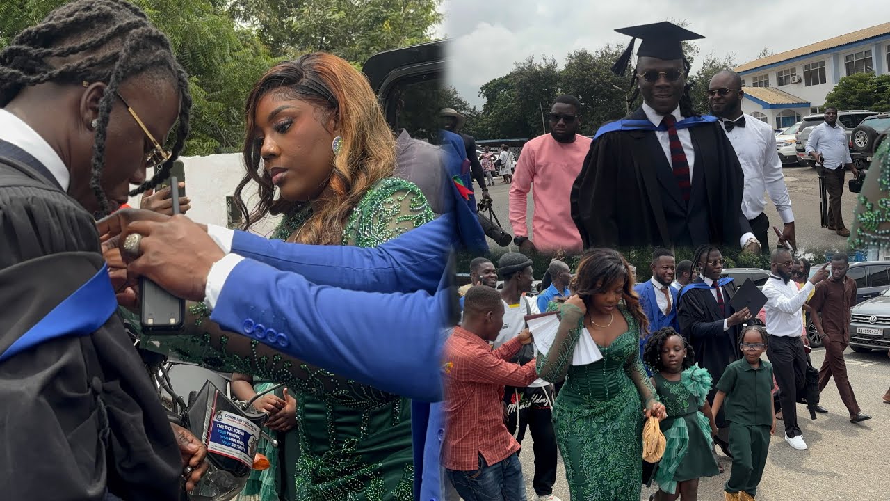 Dr Louisah passionate love to Stonebwoy as they arrived for his Graduation ceremony at GIMPA 😘