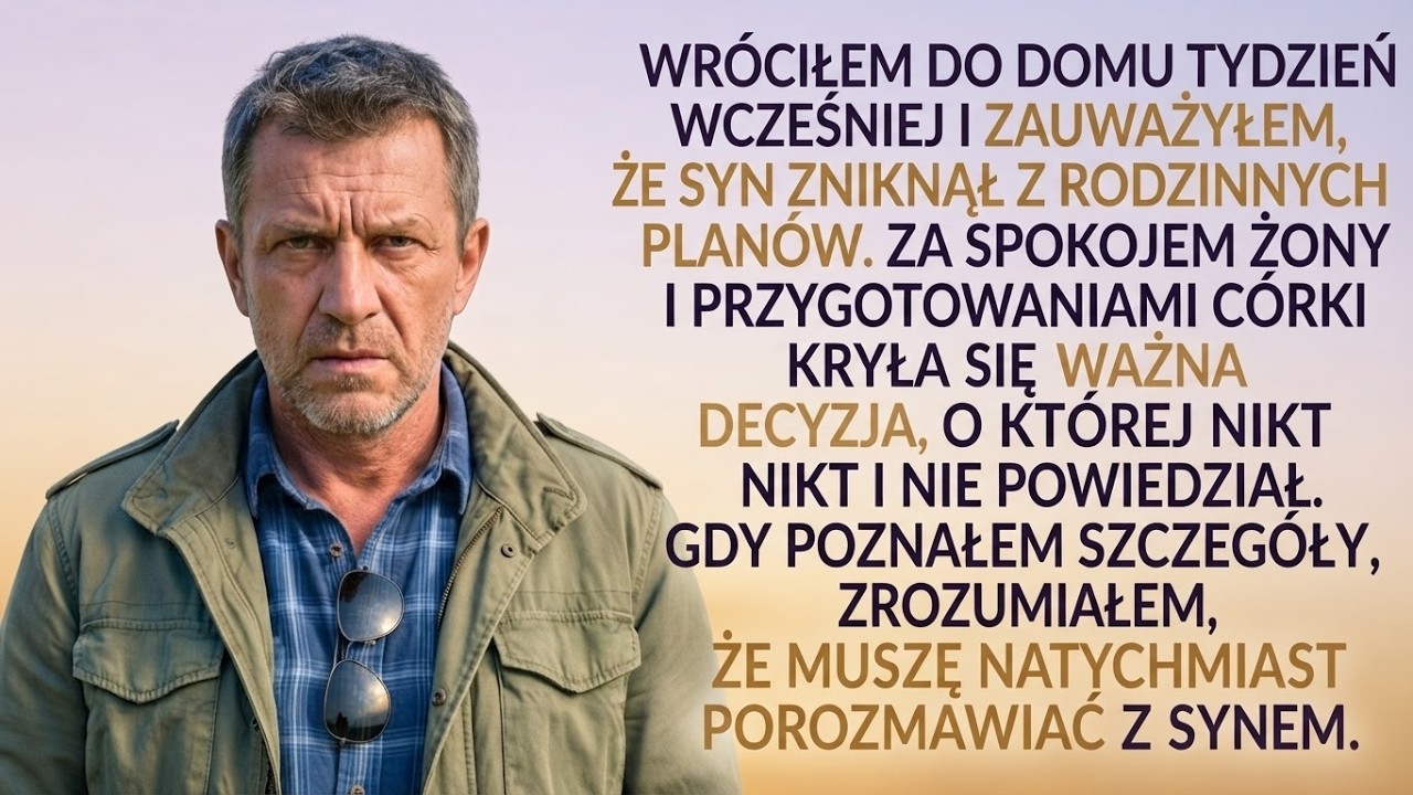 Wróciłem do domu TYDZIEŃ WCZEŚNIEJ… BRAK SYNA ODSŁONIŁ PRAWDĘ, która mną wstrząsnęła
