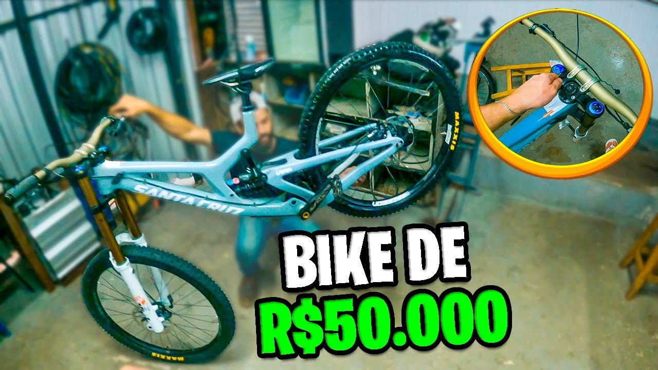 MONTANDO UMA BIKE DE DOWNHILL DE 50.000 REAIS! 🤑 | SANTA CRUZ V10 29