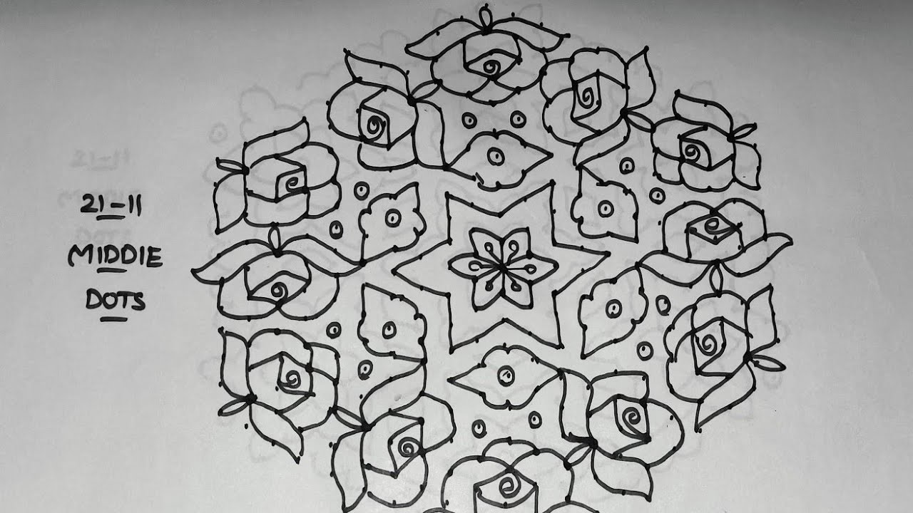 21*11 Chukkala muggulu🥰#ytshorts #trending #viral #millionviews #rangoli #festivalart #easyrangoli 