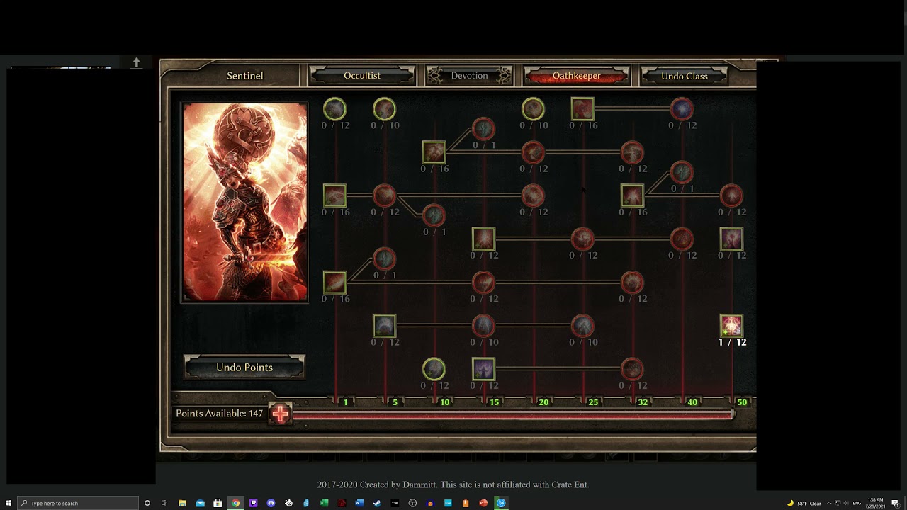 Grim Dawn Sentinel Class Examination