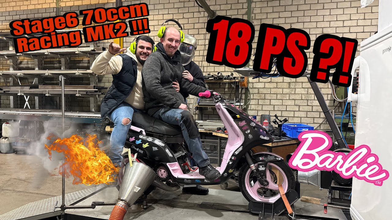 Barbieracer auf dem Leistungsprüfstand bei 2STO! | Wie viel PS hat sie?! #scooter @Der_Martin 