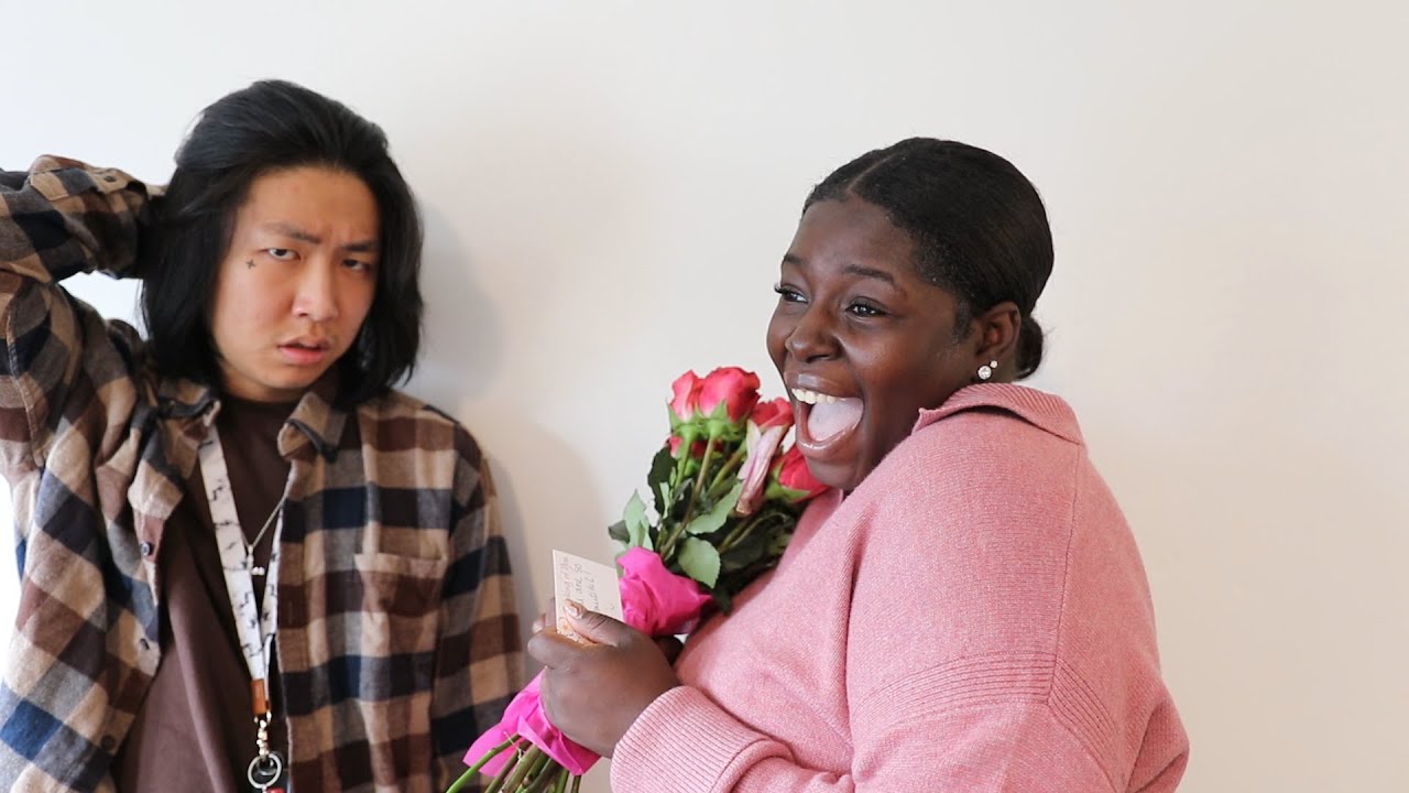 MY BOYFRIEND'S REACTION TO ME RECEIVING FLOWERS FROM ANOTHER MAN! * HE GETS JEALOUS *