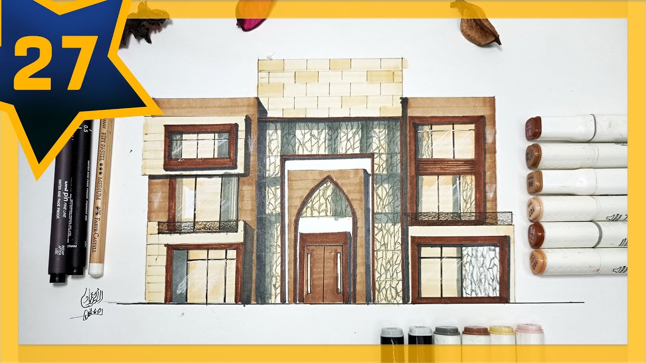إزاى اعمل تشكيل فى واجهة بطراز إسلامى معاصر ؟؟#إسكتش_عالسحور الموسم الثانى (حلقة 27 )