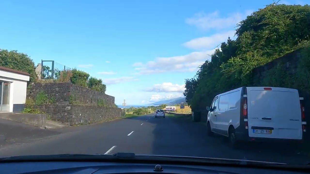 Driving from Pico Airport to Prainha de Cima, Azores, Portugal
