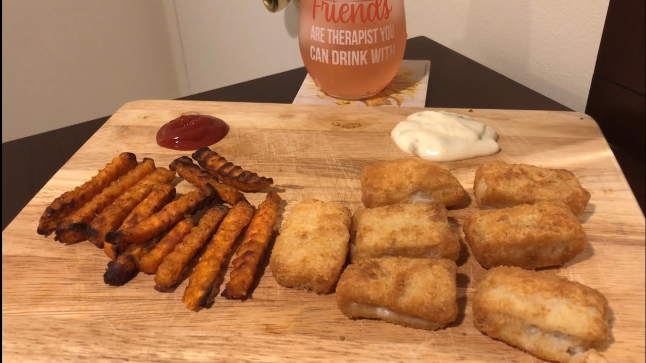 ASMR Whisper Eating Crispy Fish Nuggets