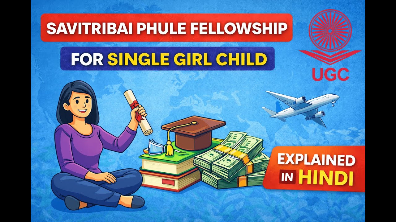 UGC PhD Fellowship for Single Girl Child | Savitribai Phule Scheme Explained in Hindi