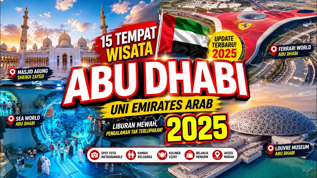 15 Tempat Wisata di ABU DHABI - UNI EMIRATES ARAB! NO. 4, 7 dan 8, WAJIB KAMU KUNJUNGI 2025