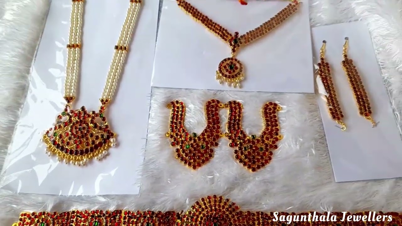 TEMPLE JEWELLERY|Bharatanatyam & Kuchipudi Temple Jewelry Set| Indian Classical Dances|Sale&Rental|