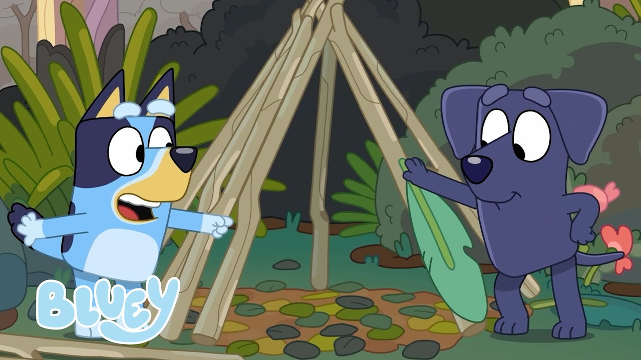 Camping med Bluey ⛺️💙 | Bluey På Dansk