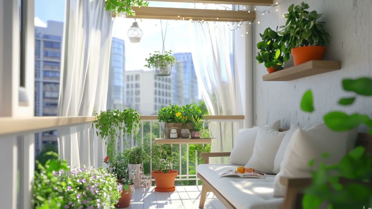 Small Apartment Balcony Makeover | Cozy Nancy Meyers-Inspired Urban Retreat