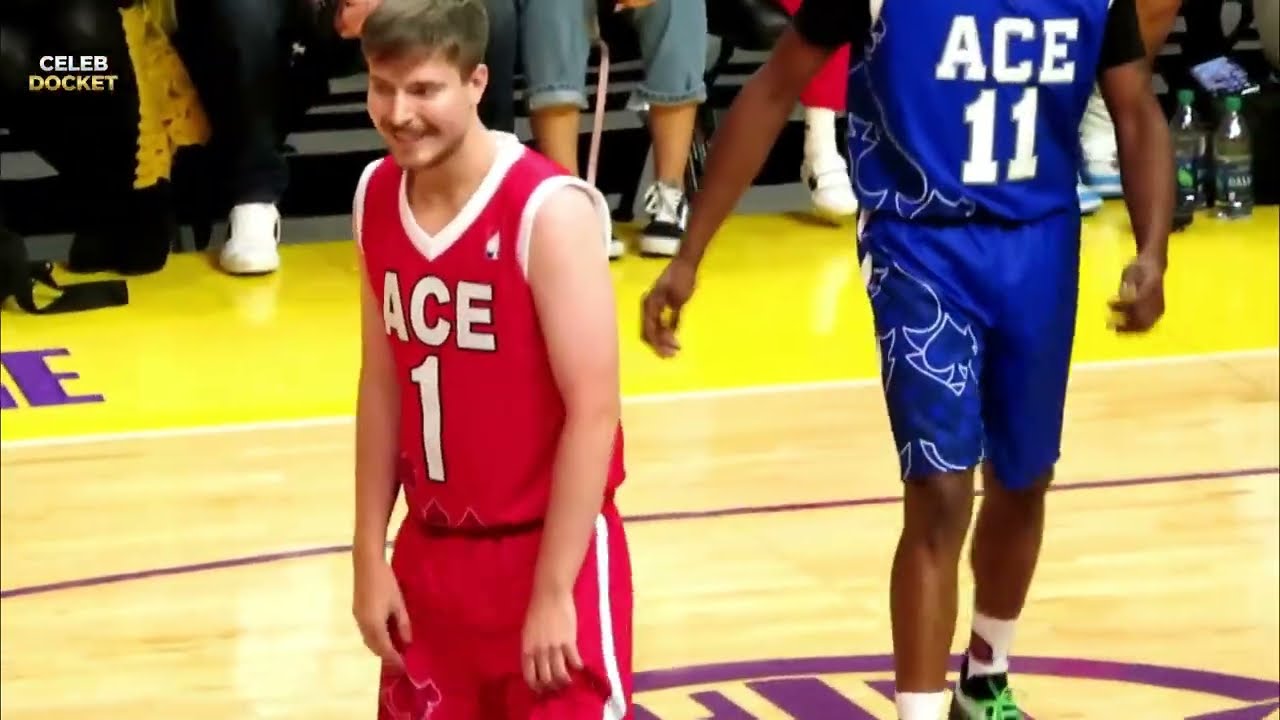 Mr Beast Playing Basketball | CRAZIEST SHOTS from His Charity Game ! 