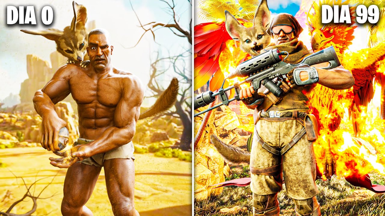 ¡SOBREVIVÍ 100 DIAS en ARK: SCORCHED EARTH HARDCORE!