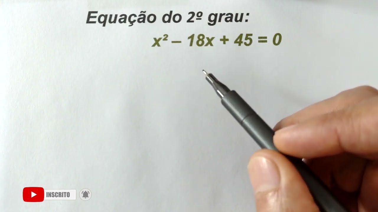 Como resolver a equação do 2º grau x² – 18x + 45 = 0: Matemática básica #basic_mathematics #algebra