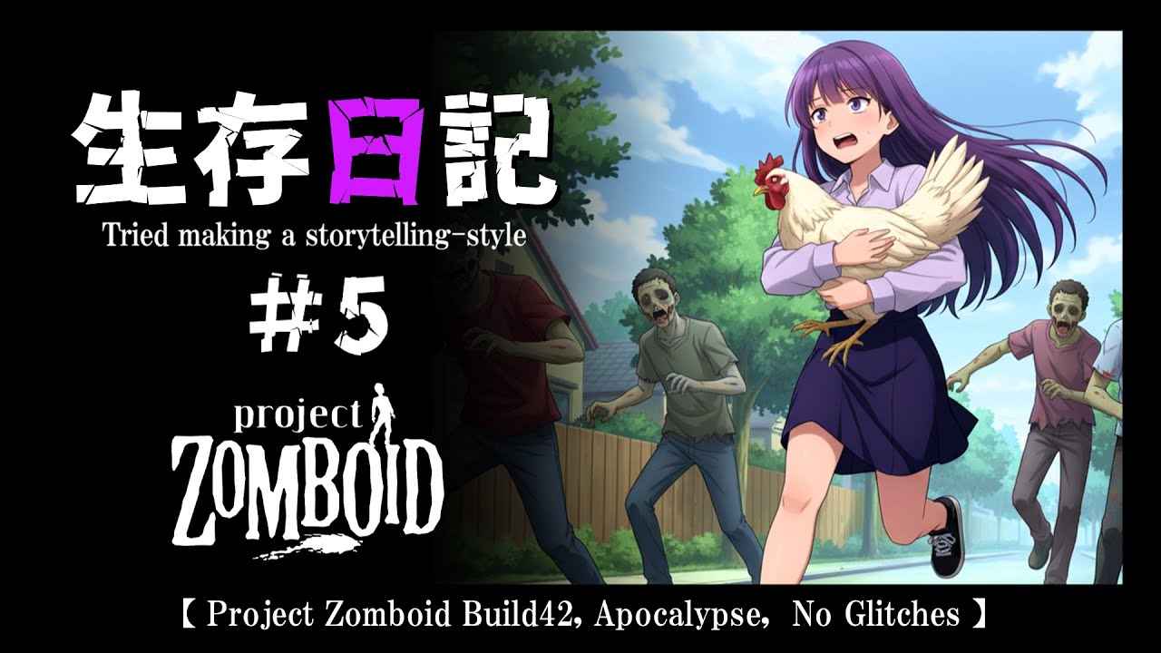 【Project Zomboid】生存日記#5【Build42,黙示録,グリッチなし,Storytelling】