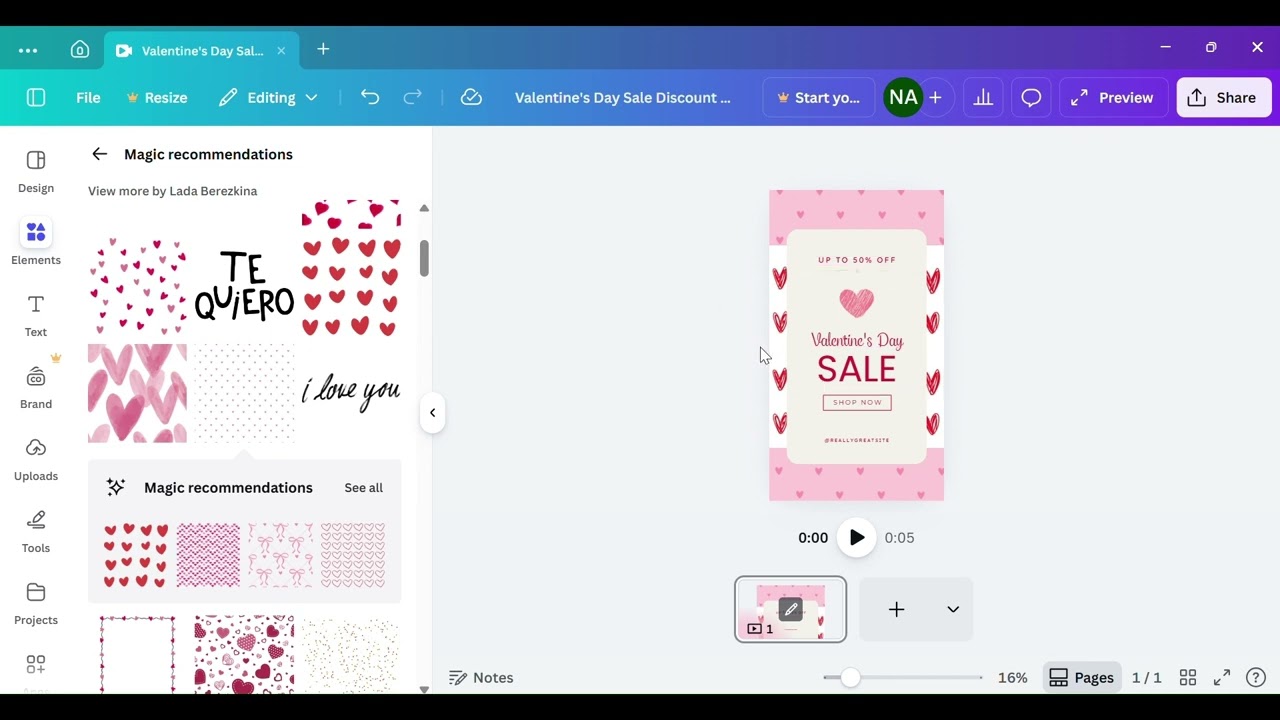 Let's make money easily,  making a valentine instagram sale post with Canva and sell it.