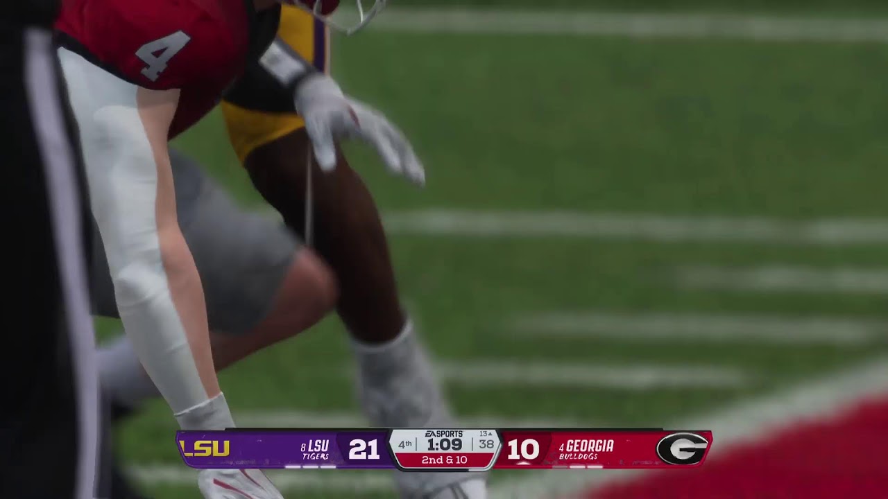 College Football 26 Gameplay CPU vs CPU LSU vs Georgia