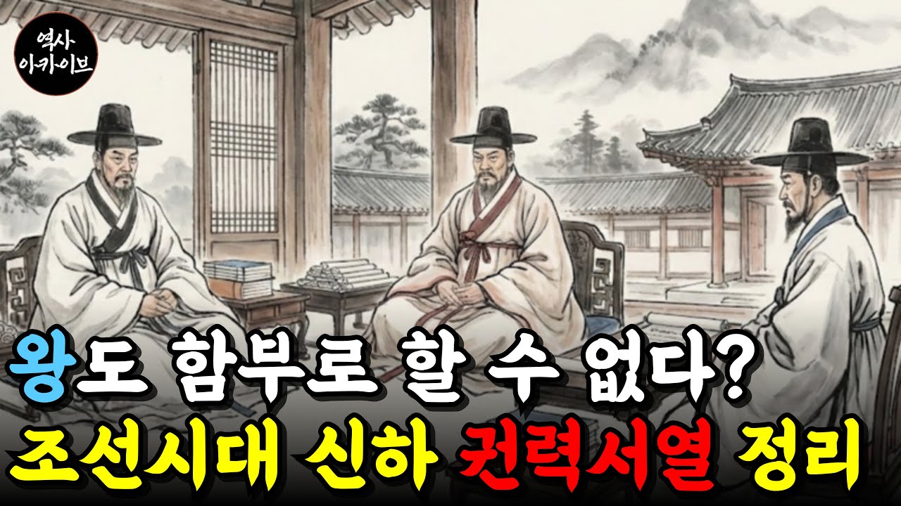 삼정승, 육조, 삼사... 조선 관료들은 어떻게 나라를 움직였나 l 조선 행정 체계 18단계 권력 서열 공개 l 조선 신하 계급