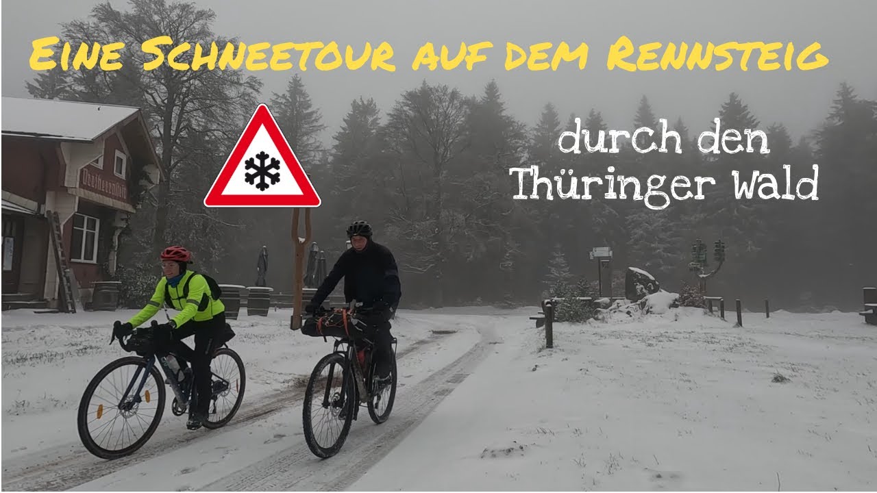 Schneetour auf dem Rennsteig mit dem Gravelbike. Abbruch nach 60 Km