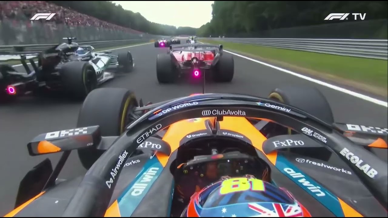 Oscar Piastri Onboard Crash With Leclerc During Belgian Grand Prix 2026