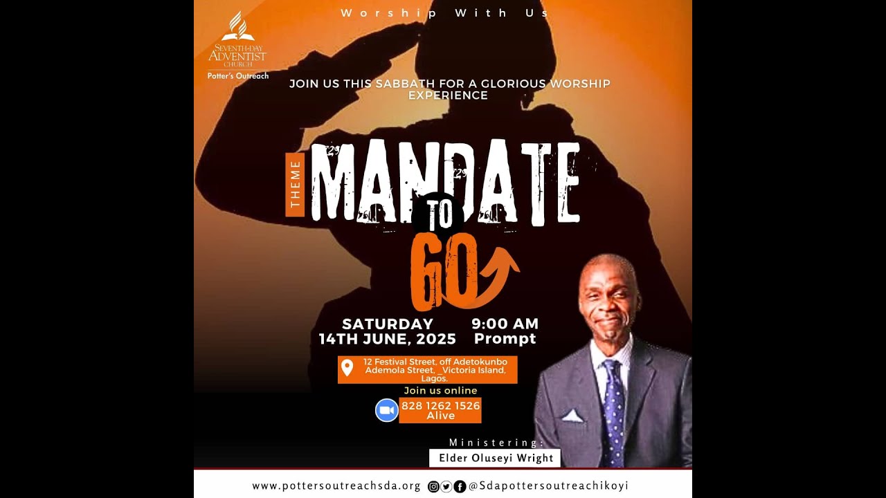 Sermon by Elder Oluseyi Wright - titled: Mandate to Go