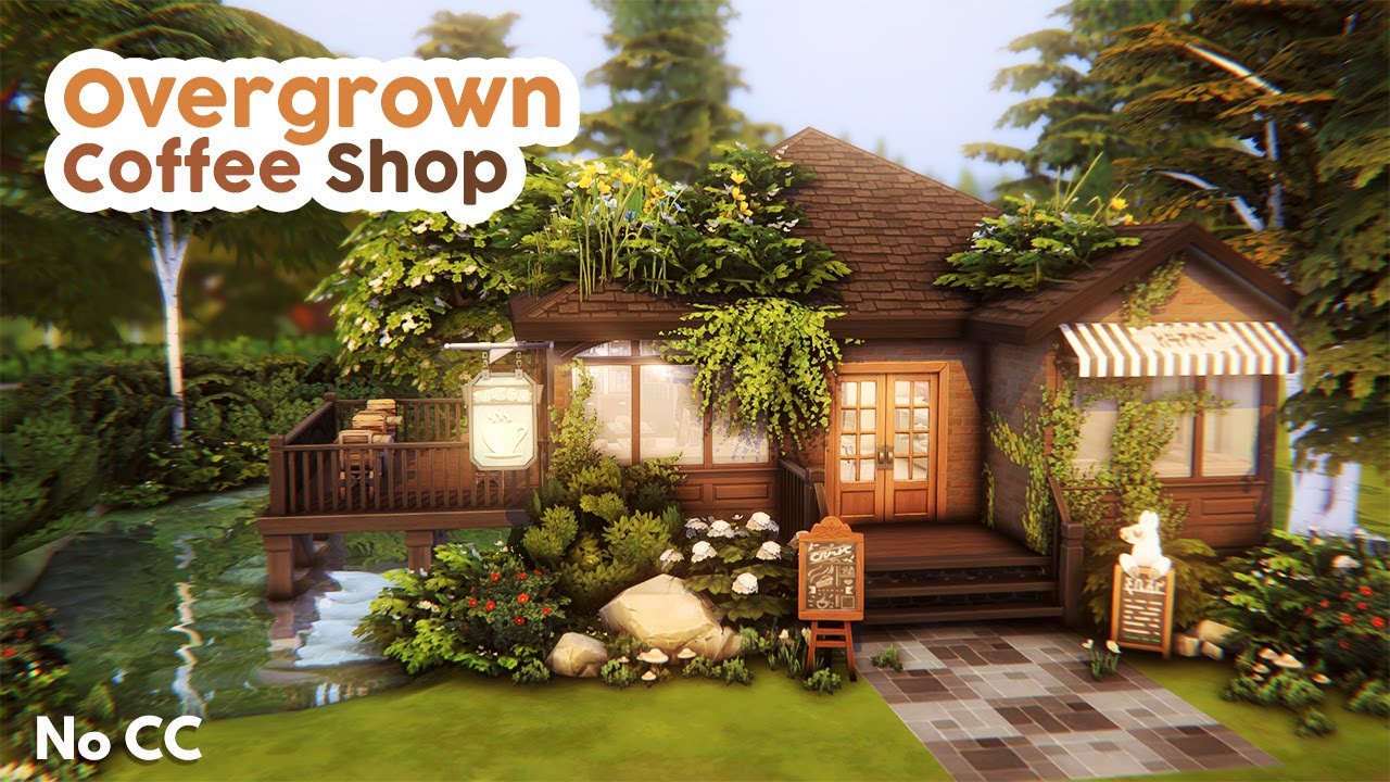 Overgrown Coffee Shop ♥  The Sims 4 Speed Build With Lofi